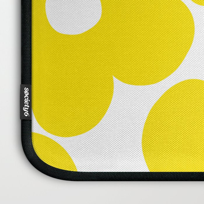 Retro Neon Yellow Daisies #1 #decor #art #society6 Laptop Sleeve Gallery Image 3