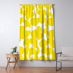 Retro Neon Yellow Daisies #1 #decor #art #society6 Window Curtain Gallery Image 5