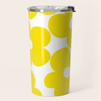 Retro Neon Yellow Daisies #1 #decor #art #society6 Travel Mug Gallery Image 2