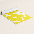Retro Neon Yellow Daisies #1 #decor #art #society6 Yoga Mat Gallery Image 2