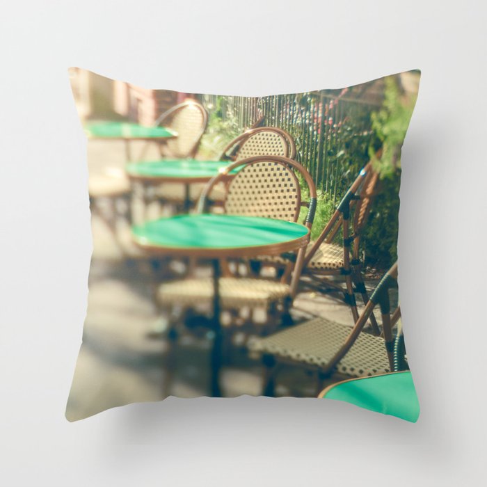 Sidewalk Cafe Throw Pillow Gallery Image 6
