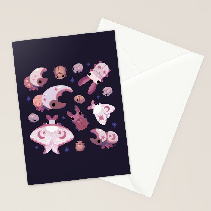 Twinkle twinkle little bugs - dark Stationery Card Gallery Image 2