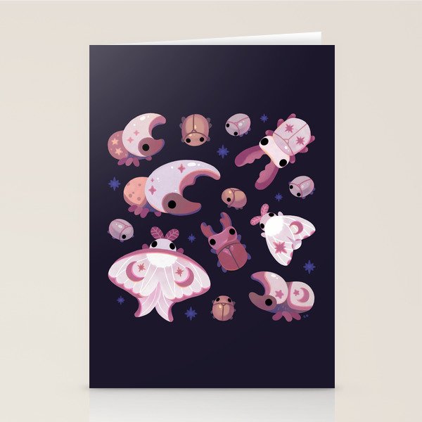 Twinkle twinkle little bugs - dark Stationery Card Gallery Image 1