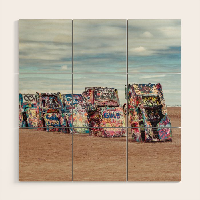 Retro Road Trip Texas Wood Wall Art Gallery Image 1