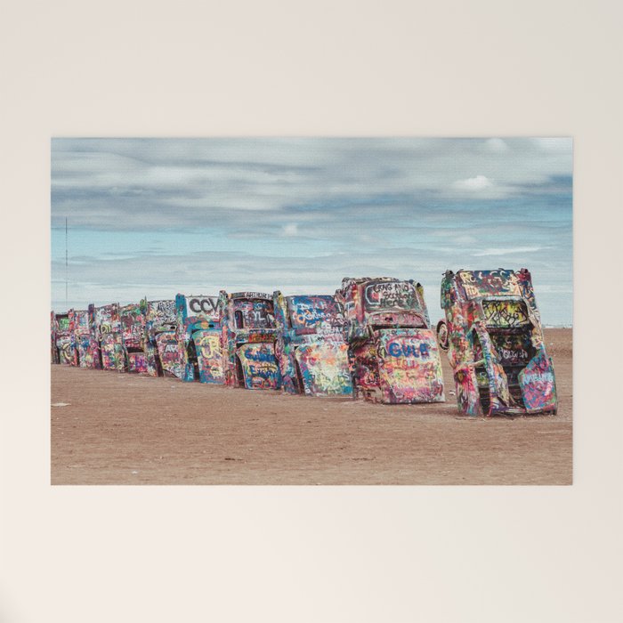 Retro Road Trip Texas Welcome Mat Gallery Image 1