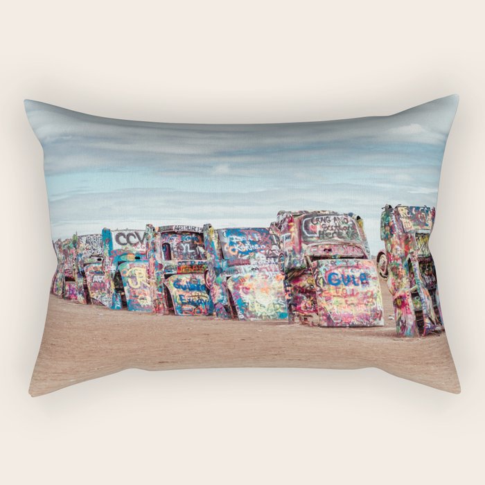 Retro Road Trip Texas Rectangular Pillow Gallery Image 1