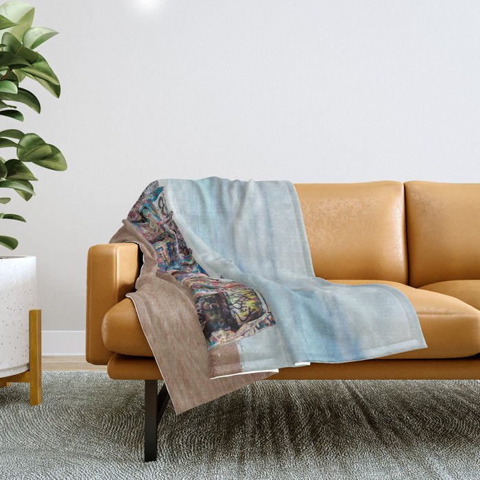 Retro Road Trip Texas Throw Blanket Gallery Image 1