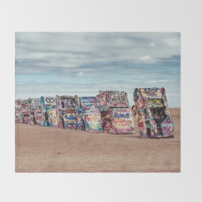 Retro Road Trip Texas Throw Blanket Gallery Image 2
