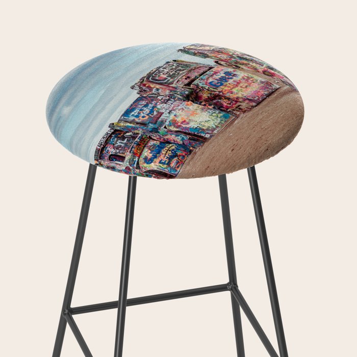 Retro Road Trip Texas Stool Gallery Image 2