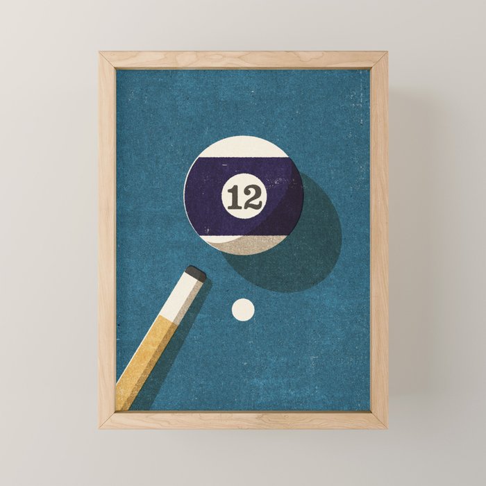 BILLIARDS / Ball 12 Mini Art Print Gallery Image 1