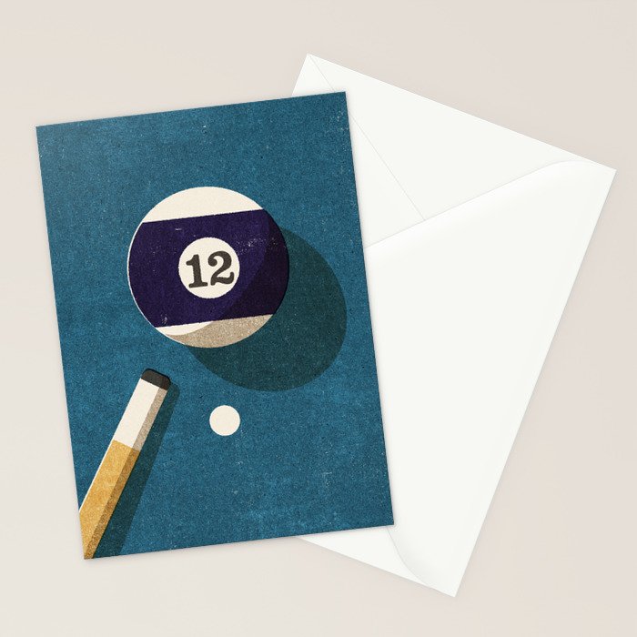 BILLIARDS / Ball 12 Stationery Card Gallery Image 2