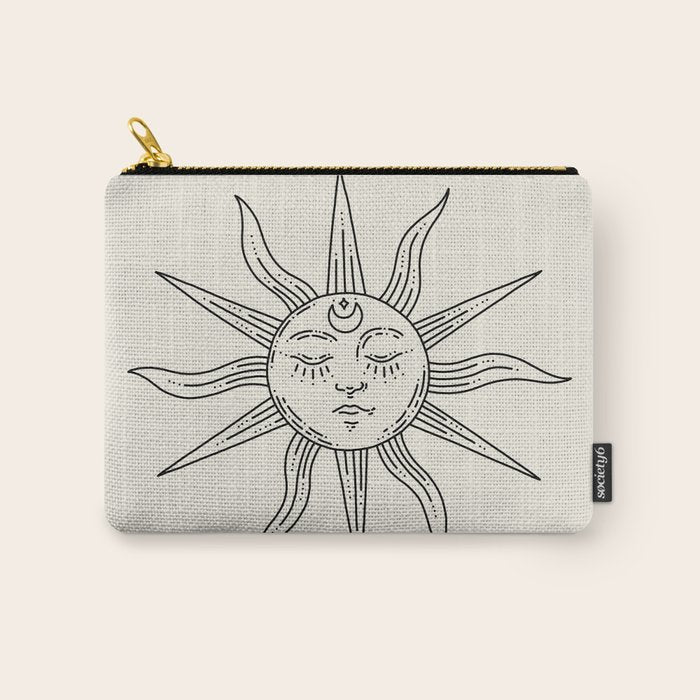 Boho Sun Drawing V Carry All Pouch Gallery Image 1