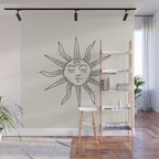 Boho Sun Drawing V Wall Mural Gallery Image 1