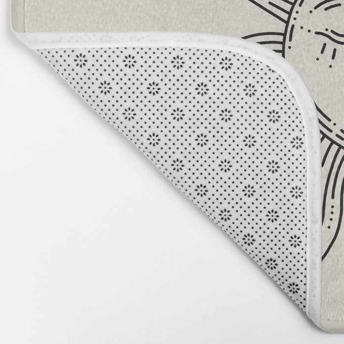 Boho Sun Drawing V Bath Mat Gallery Image 2