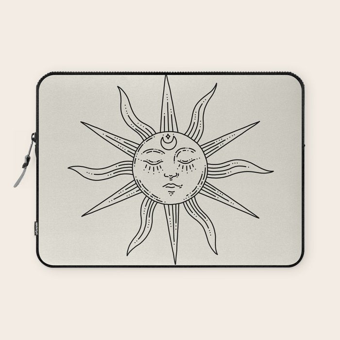 Boho Sun Drawing V Laptop Sleeve Gallery Image 1