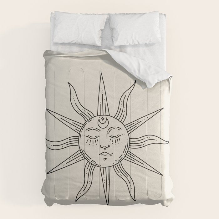 Boho Sun Drawing V Comforter Gallery Image 6