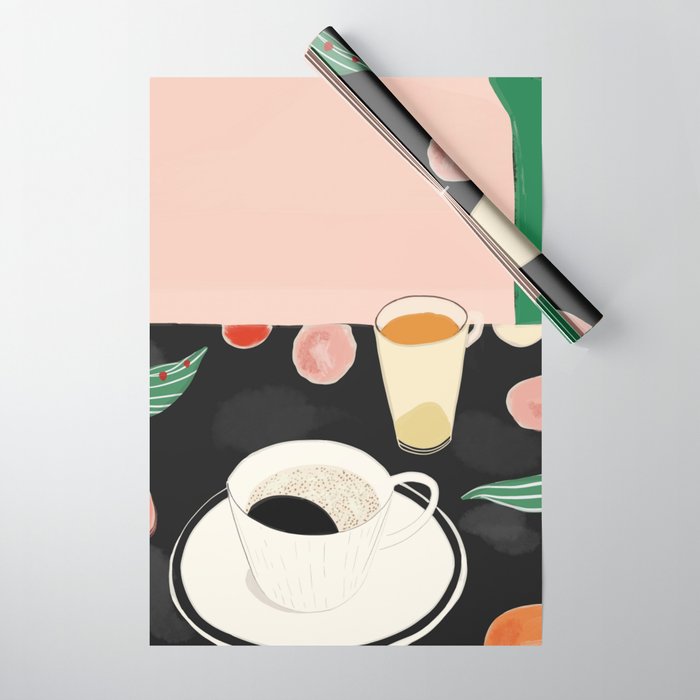 Morning Coffee Wrapping Paper Gallery Image 1