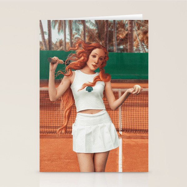 VENUS PLAYING TENNIS Stationery Card Gallery Image 2