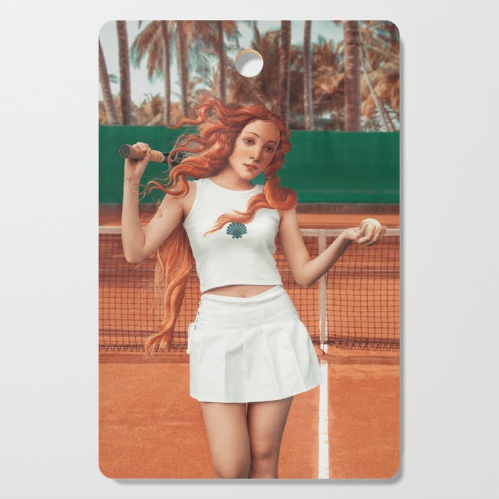 VENUS PLAYING TENNIS Cutting Board Gallery Image 1