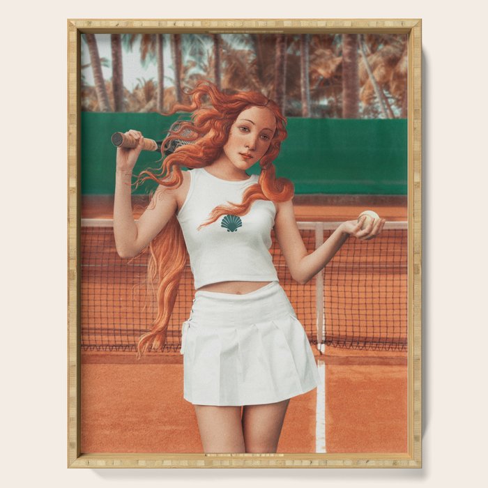 VENUS PLAYING TENNIS Serving Tray Gallery Image 1