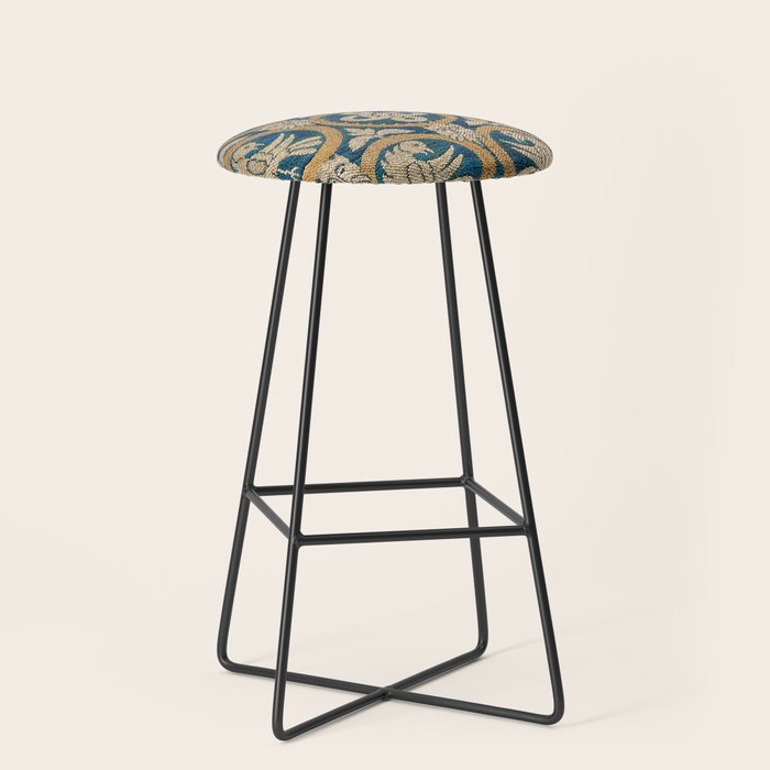 18th Century Spanish Textile Print Stool Gallery Image 1