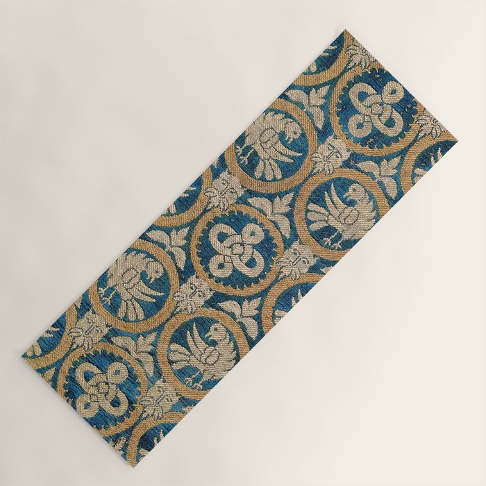 18th Century Spanish Textile Print Yoga Mat Gallery Image 1