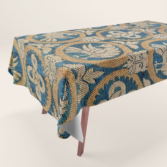 18th Century Spanish Textile Print Tablecloth Gallery Image 1