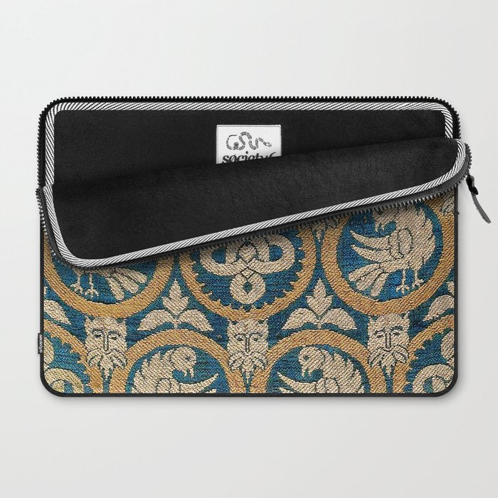 18th Century Spanish Textile Print Laptop Sleeve Gallery Image 2