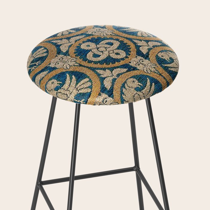 18th Century Spanish Textile Print Stool Gallery Image 2