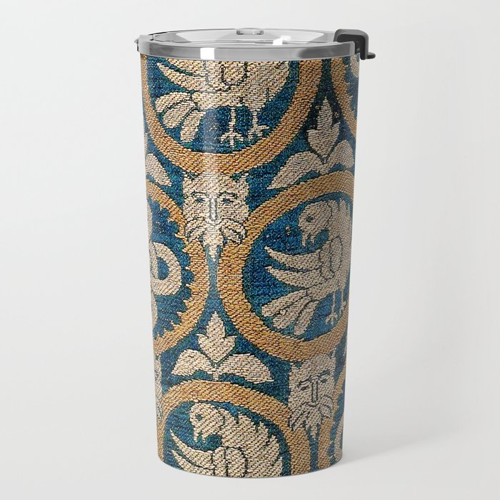 18th Century Spanish Textile Print Travel Mug Gallery Image 2