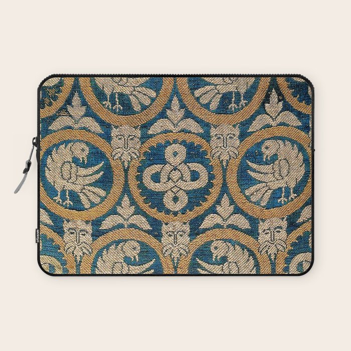 18th Century Spanish Textile Print Laptop Sleeve Gallery Image 1