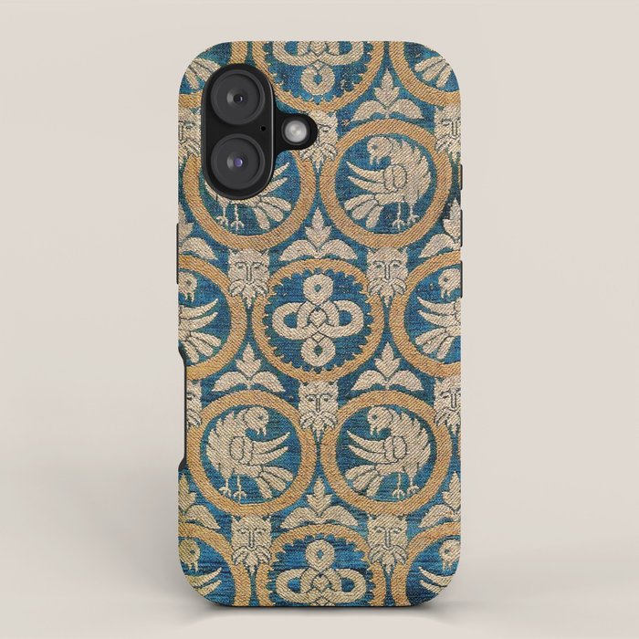18th Century Spanish Textile Print iPhone Case Gallery Image 1