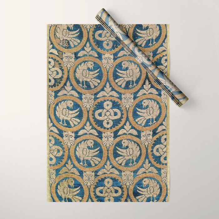 18th Century Spanish Textile Print Wrapping Paper Gallery Image 1