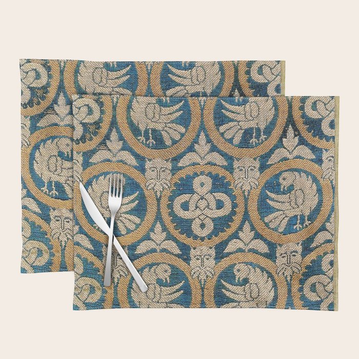 18th Century Spanish Textile Print Placemat Gallery Image 1