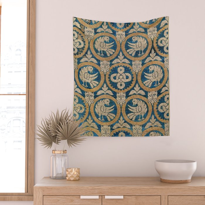 18th Century Spanish Textile Print Wall Tapestry Gallery Image 2