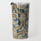 18th Century Spanish Textile Print Travel Mug Gallery Image 3