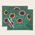 Colorful Abstract Sunflowers Placemat Gallery Image 1