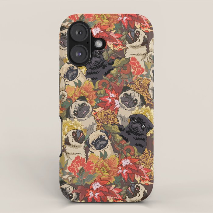 Because Pugs Autumn iPhone Case Gallery Image 1