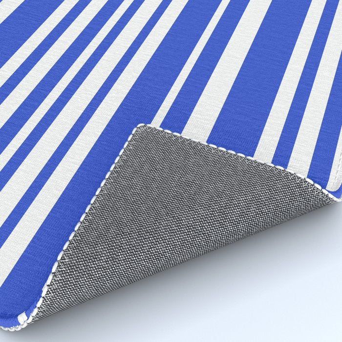  Classic Stripes XXXIV - Bright Blue Rug Gallery Image 4