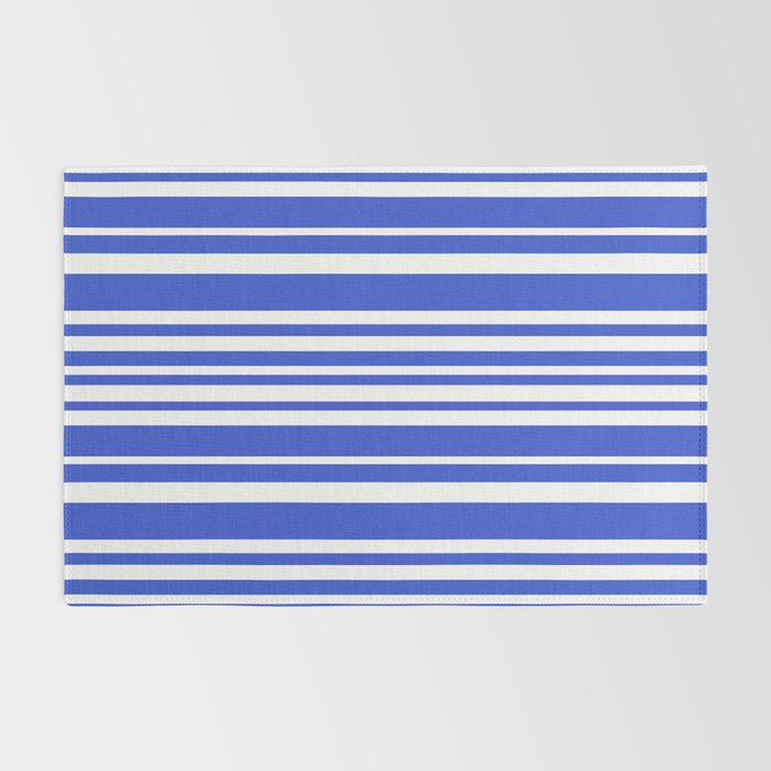  Classic Stripes XXXIV - Bright Blue Rug Gallery Image 2