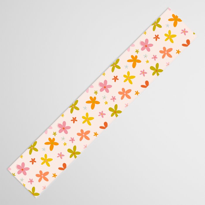 Rainbow Flower Print Table Runner Gallery Image 3