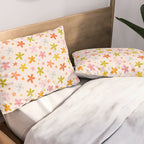 Rainbow Flower Print Pillow Sham Gallery Image 2
