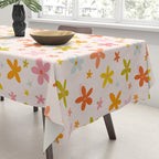 Rainbow Flower Print Tablecloth Gallery Image 3
