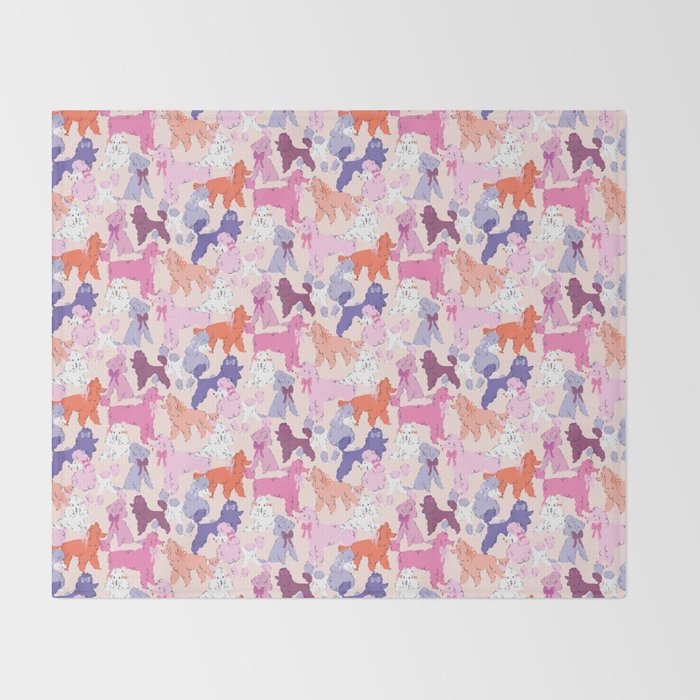 Oodles of Poodles Throw Blanket Gallery Image 2