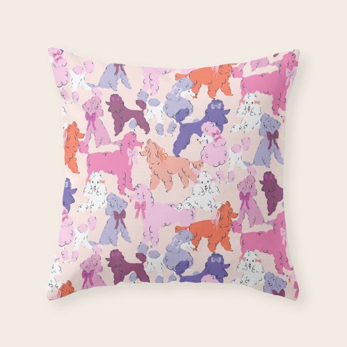 Oodles of Poodles Throw Pillow Gallery Image 6