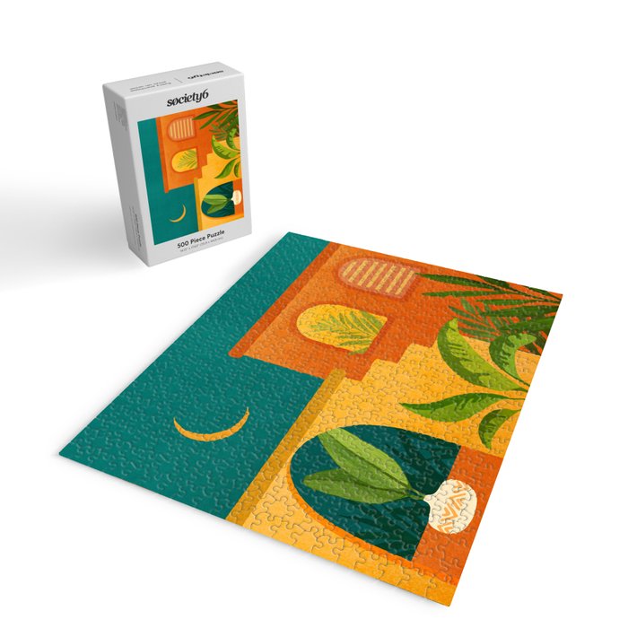 Moonlight Villa Colorful Landscape Jigsaw Puzzle Gallery Image 2