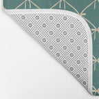 Bows & Ribbons Pattern XXXI Teal Green Bath Mat Gallery Image 2