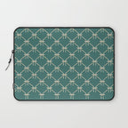 Bows & Ribbons Pattern XXXI Teal Green Laptop Sleeve Gallery Image 1