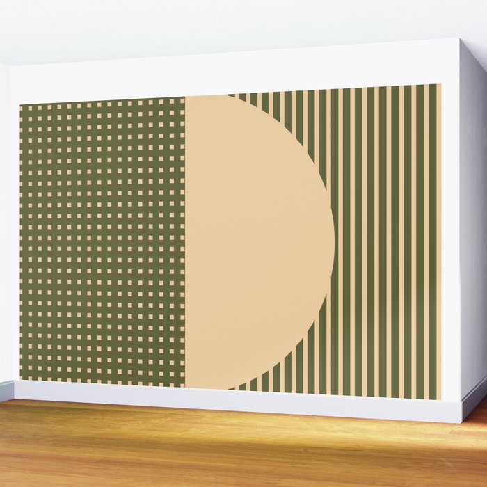 Geometric Spring Abstract - Pantone Warm color Wall Mural Gallery Image 2