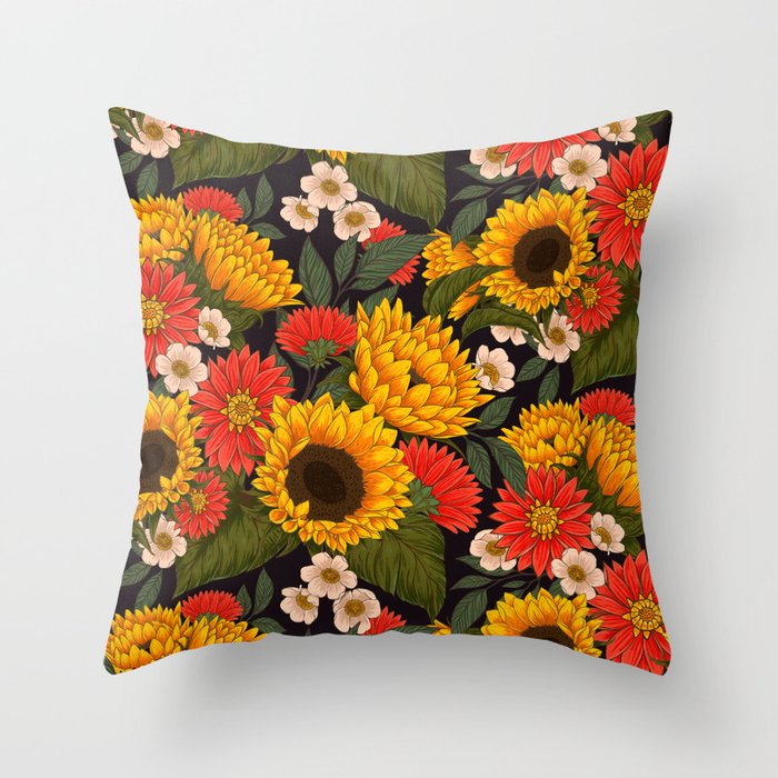 Sunflower Meadow Throw Pillow Gallery Image 6